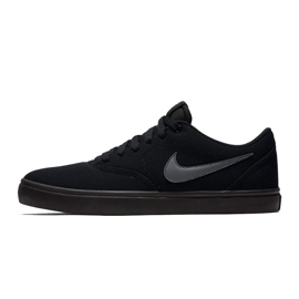Nike Sb Check Solar Cnvs sort 843896 002 herresko grå 1
