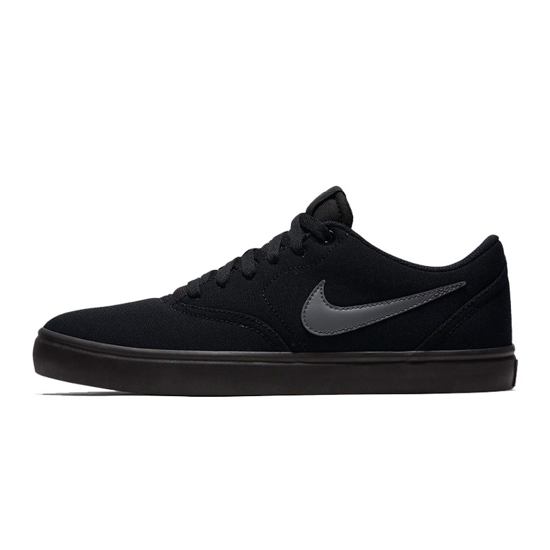 Nike Sb Check Solar Cnvs sort 843896 002 herresko grå 1