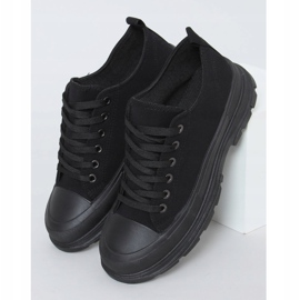 Sorte damesko (sort sål) LA122 Allblack 1