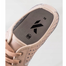Kylie Læder Brogues På Platformen lyserød 1