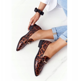 S.Barski Elegante kvinders loafers S. Barski Leopard brun 1