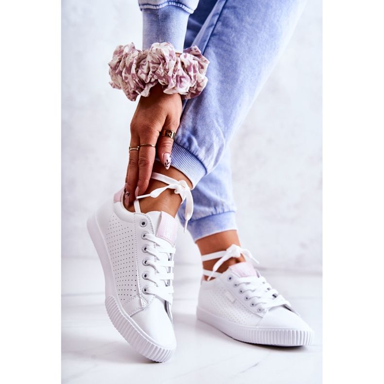 Kvinders sneakers Big Star HH274073 Hvid og pink 2