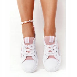 Kvinders sneakers med Mesh Big Star DD274688 Hvid-pink 1