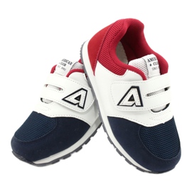 American Club Børns sportssko læderindsats BS01 BS02 Navy hvid 4
