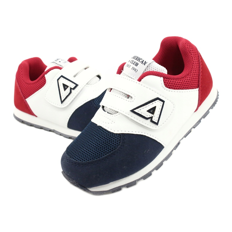 American Club Børns sportssko læderindsats BS01 BS02 Navy hvid 3