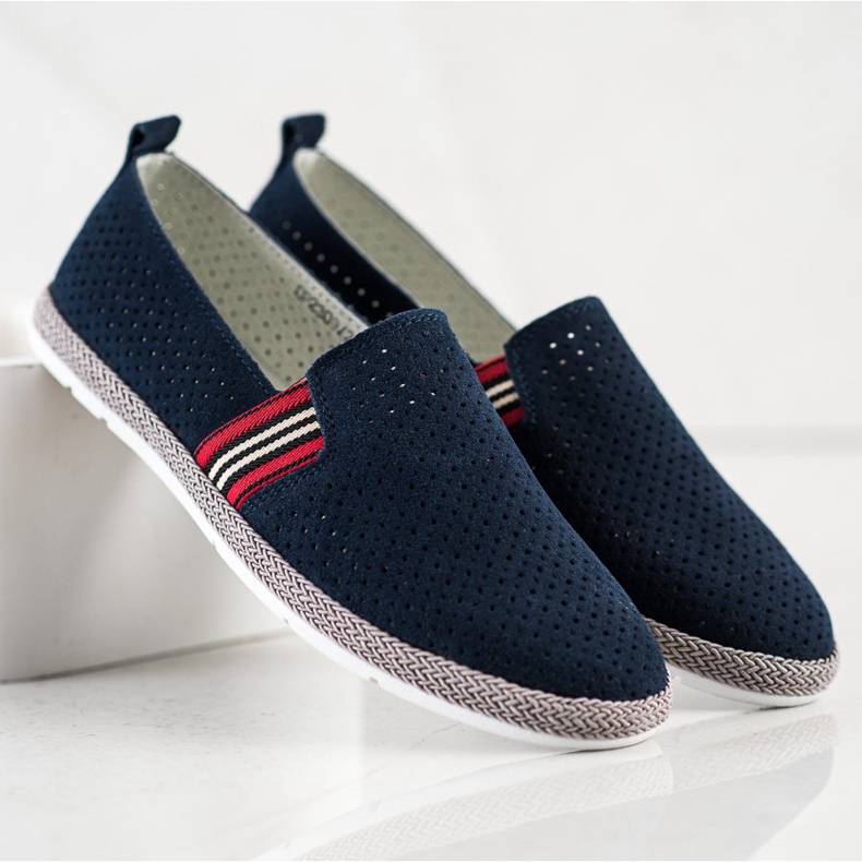 Filippo Navy læder slipons marineblå blå 1
