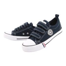 American Club LH31 / 22 marineblå velcro sneakers 4