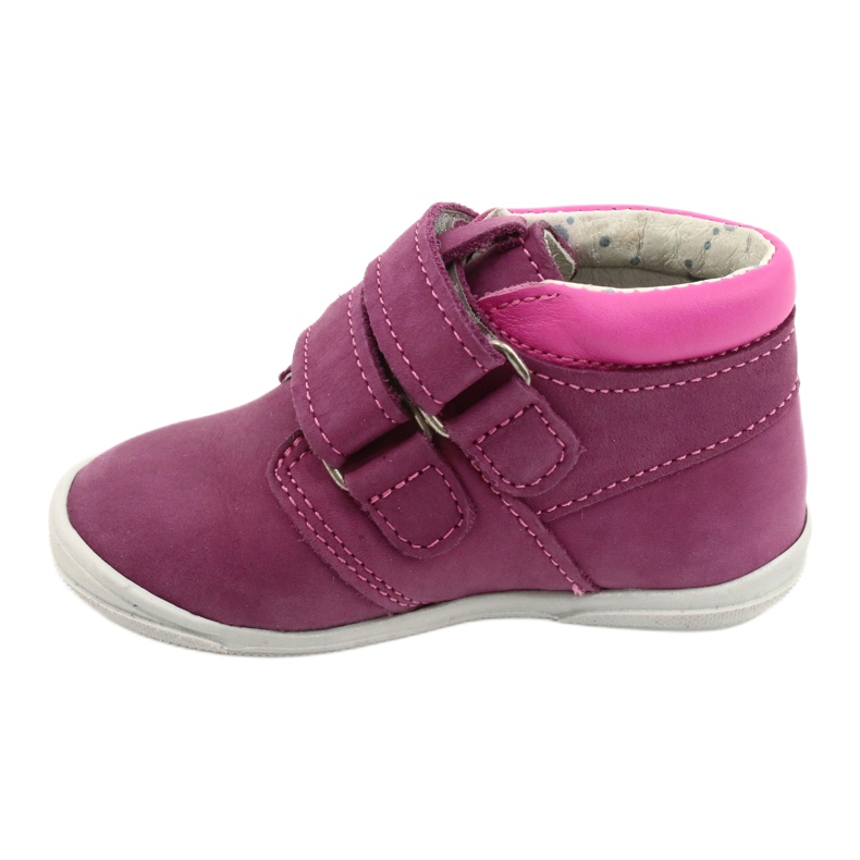 Mazurek Læder sportssko med velcro 1355 fuchsia-pink lyserød 1