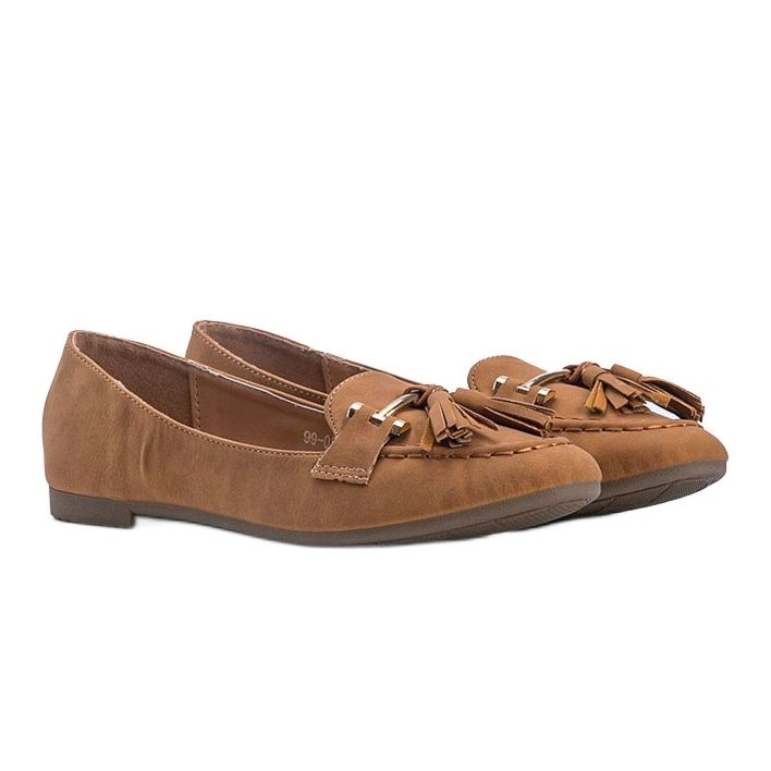Ana loafers med brune frynser 1
