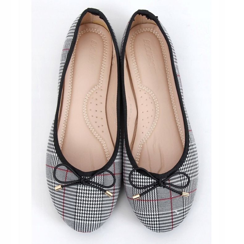 Grå ternede ballerinaer 2CE-9519 Grå 1