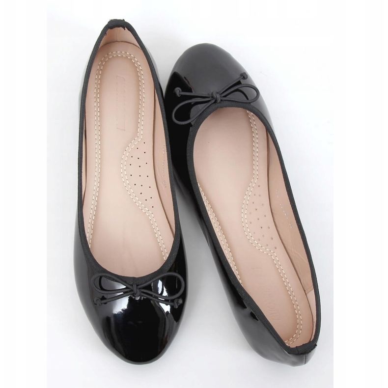 Sortlakerede ballerinaer 1JB-18181 Sort 1