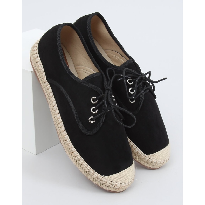 Sorte espadriller til kvinder 77-196 Sort 1