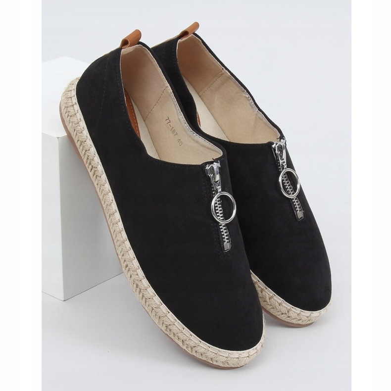 Sorte espadriller til kvinder 77-187 Sort 1