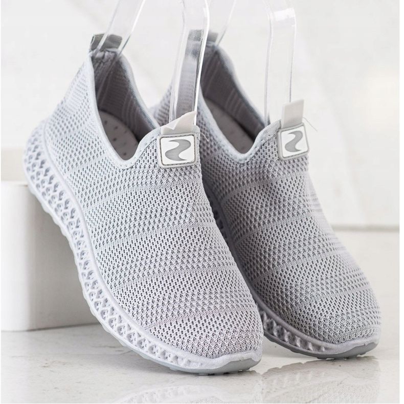 SHELOVET Spring Openwork Slipons grå 1