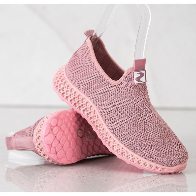 SHELOVET Spring Openwork Slipons lyserød 1
