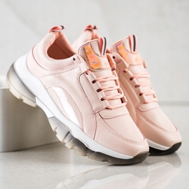 SHELOVET Lyserøde sneakers med Eco Leather 1