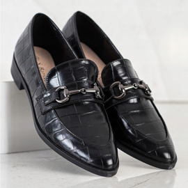 S. BARSKI Elegante mokasiner i Spitz sort 1