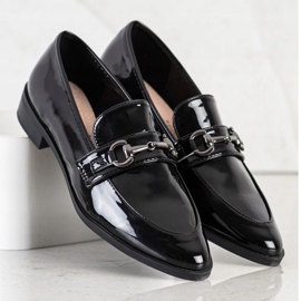 S. BARSKI Elegante mokasiner i Spitz sort 1