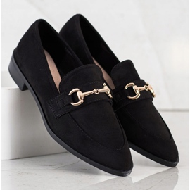 S. BARSKI Elegante mokasiner i Spitz sort 1