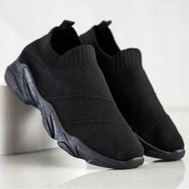 SHELOVET Komfortable slip-on sko sort 1