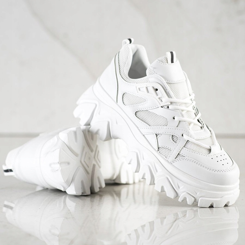 SHELOVET Hvide mode sneakers 1