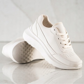 SHELOVET Klassiske Eco Leather Sneakers beige 1