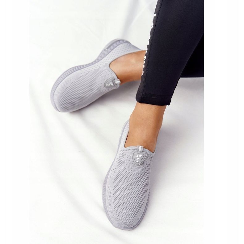 PS1 Kvinders sportssko Slip-on Grey Vær elastisk grå 1