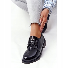 S.Barski Oxfords lakeret damesko S. Barski sort 1