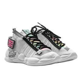 Hvide sokker sneakers Ava flerfarvet 1