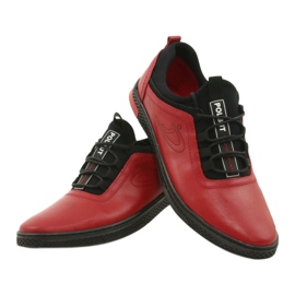 Polbut Røde herresko casual sko K24 med sort underside 12