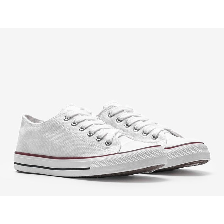 Destini klassiske hvide lave sneakers 1