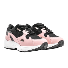 Kendall sorte og lyserøde sneakers til kvinder 1