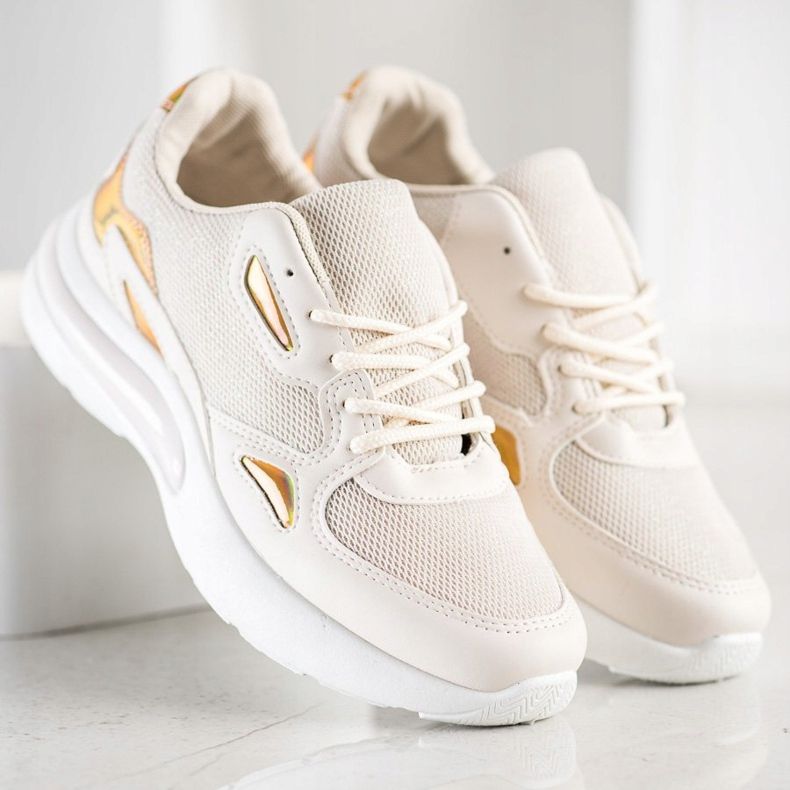 Creamberry'S Sneakers med Holo -skær beige 1
