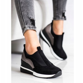 VINCEZA Slip On Sko sort 2