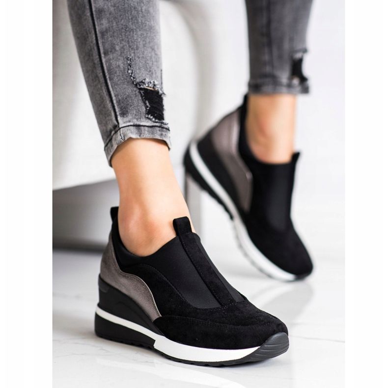 VINCEZA Slip On Sko sort 2