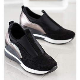 VINCEZA Slip On Sko sort 1