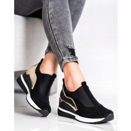 VINCEZA Slip On Sko sort 1
