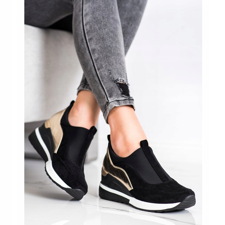 VINCEZA Slip On Sko sort 1