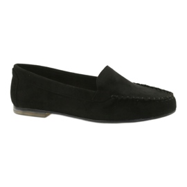 Sergio Leone Kvinder sorte ruskind loafers MK722 1