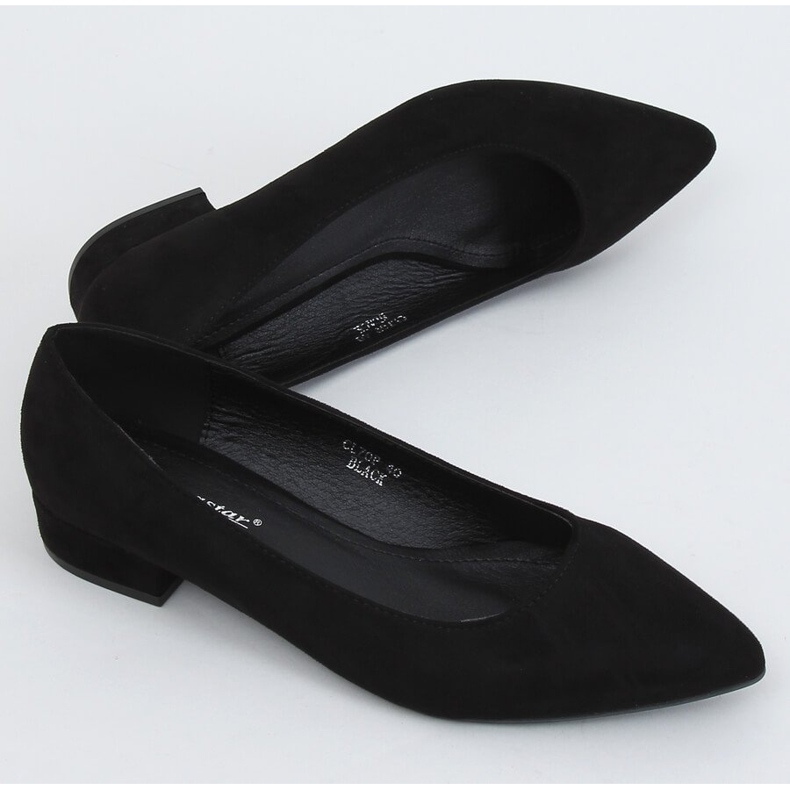 Sorte pumps lave hæle sort CL70P Sort 1