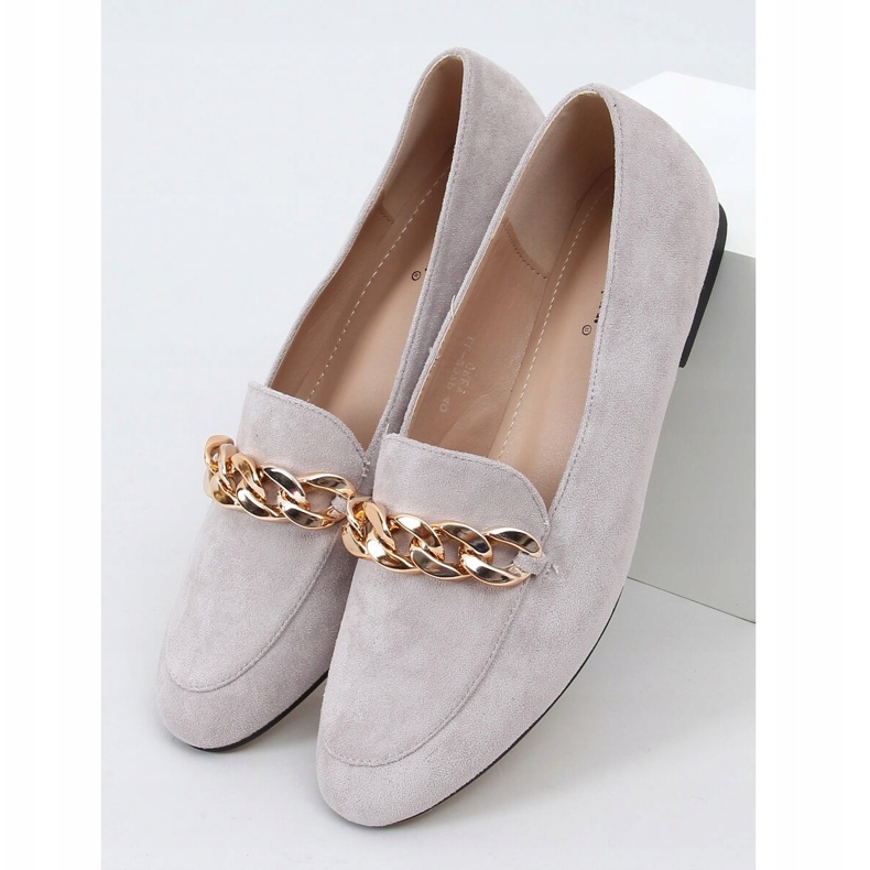Grå Loafers med kæde LL-237P Grå 1