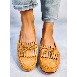 Camel GS11P Tan loafers til kvinder brun 2