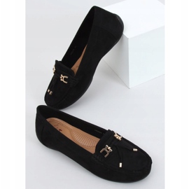 Sorte kvinders loafers med en platform sort H9228 Negro 1