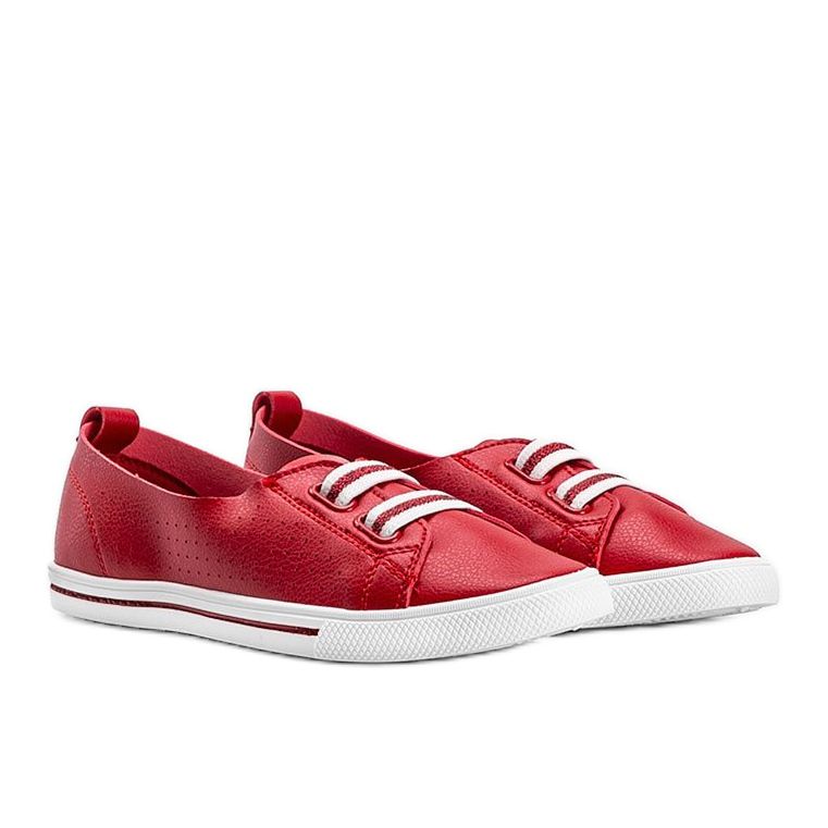 Isabela røde øko -læder sneakers 1