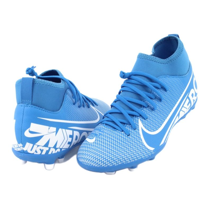 Nike Mercurial Superfly 7 Club FG / MG Jr AT8150-414 fodboldsko blå 3