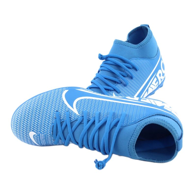 Nike Mercurial Superfly 7 Club FG / MG Jr AT8150-414 fodboldsko blå 5