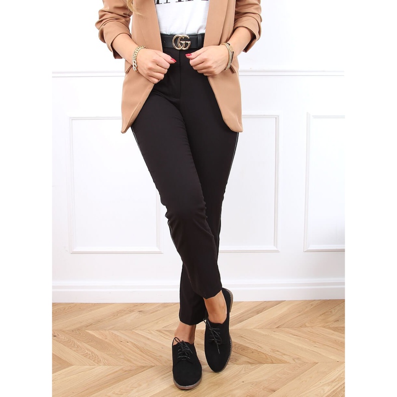 Loafers med sort snøre G325 Sort 1