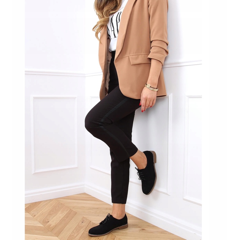 Loafers med sort snøre G325 Sort 2