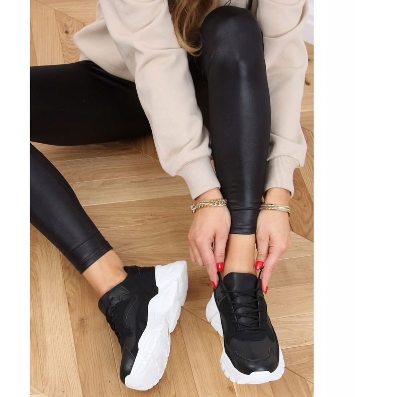 Sorte sportssko YL-45 Sort 1