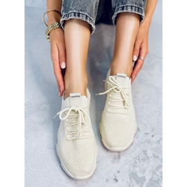 FF-10 Beige beige sok sportssko 1